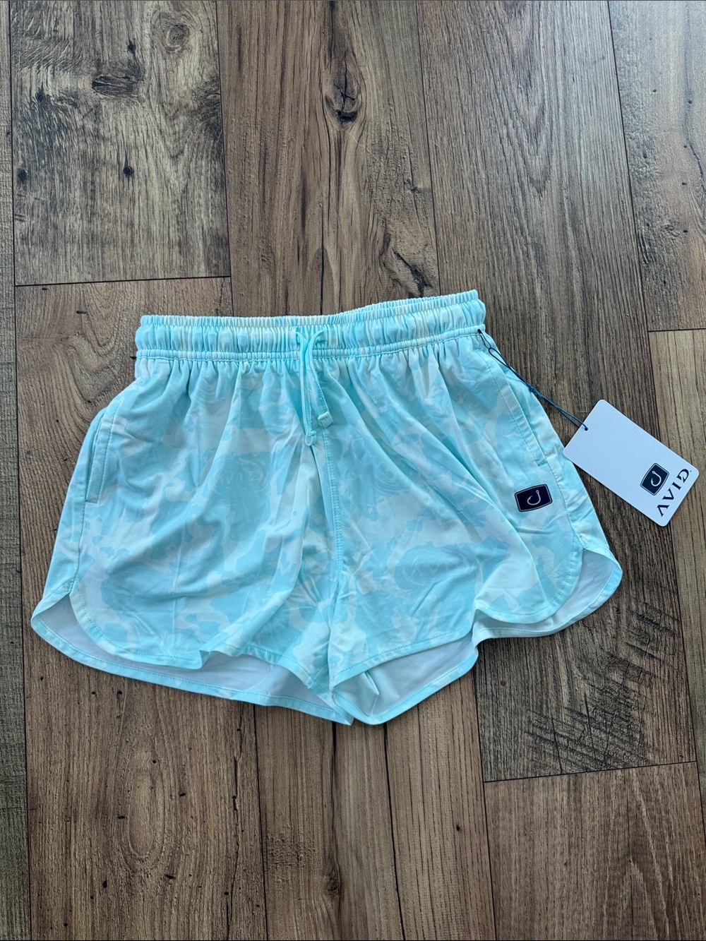 Avid Gear Pacifico Light Blue Pattern Women's Hydro Shorts with Pockets